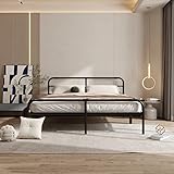 Emiosmt 14 Inch Full Size Bed Frame with Headboard and Footboard,Heavy Duty 2500lbs Steel Support Me