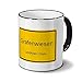 Städtetasse Grafenwiesen - Landkreis Cham - Design Ortsschild, Stadt-Tasse, City-Mug, Kaffeetasse - Becher Schwarz