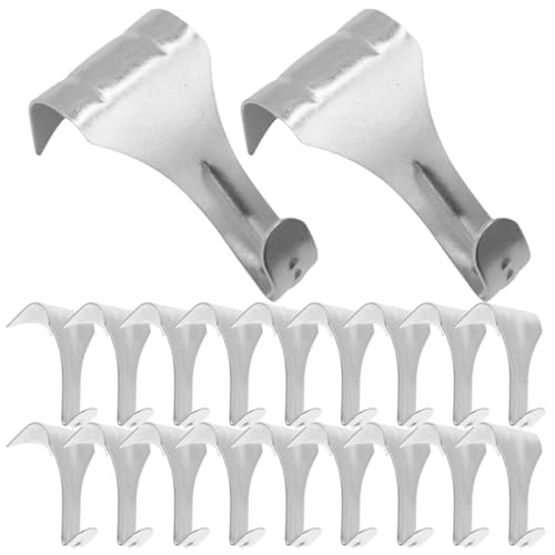VILLCASE 20 Piezas de Ganchos en S Grandes para Colgar Cuadros, Colgadores de Pared Resistentes y Anticorrosión, para Sistema de Suspensión Riel en Hogar y Galería