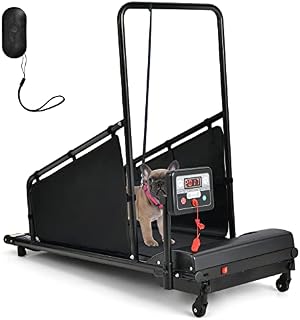 COSTWAY Dog Treadmill, Pet Running Machine with Remote Control and Display Screen, Pets Fitness Equipment for Small Medium-Sized Dogs
