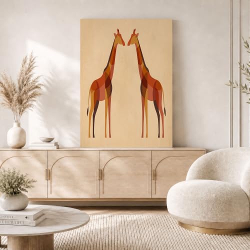 Cuadros decorativos de animales modernos en lienzo de 60x80cm marrón 7