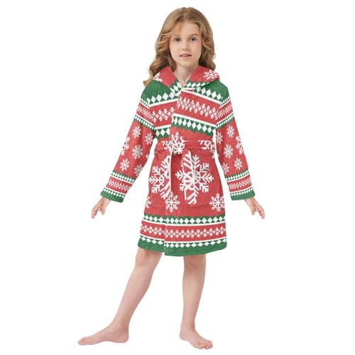 GuoChe Snowflakes Kids Hooded Robes Sleepwear For Kids2
