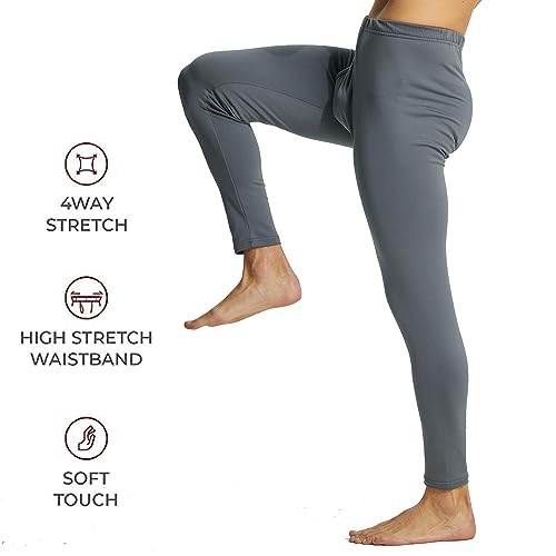Image of LANBAOSI Mens Thermal Underwear Pants Long Johns Bottoms Thermal Leggings for Men Base Layer Men Weather Fleece Lined 2 Pack