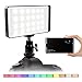 Luz de Video LED RGB, Luz de Cámara LED 2500K hasta 8500K Luz LED Cámara RGB Batería Recargable de 4000 mAh Incorporada, Adaptador de Zapata de 1/4'' Ajustable de 360° Fiesta, por Vlog y Disparo