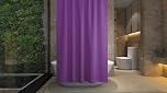 ProBytes Shower Curtain - Made of PEVA, Water Repellent, Mildew Resistant, 180x180cm, 71x71inch, Rail Hooks, Ultra-Thin, Feather Light, Wet Rooms, Shower, Bath, Plain (Lilac)