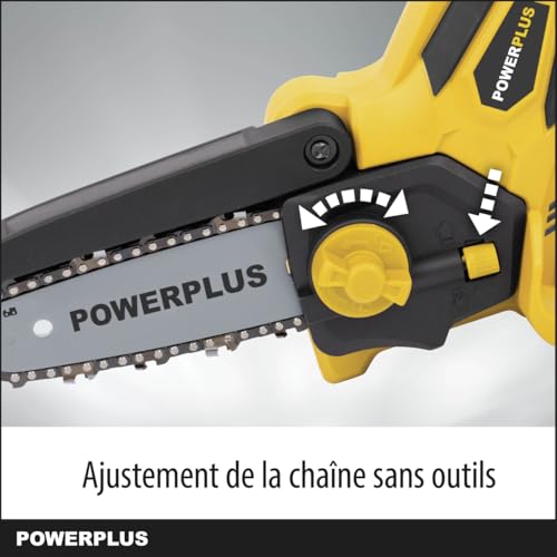 Powerplus Accu-mini-kettingzaag POWXG1045 - Snoeizaag op batterij van 12 V, met accu en lader, zaagblad van 10 cm met 14, tuingereedschap - Afbeelding 4