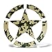 erreinge Sticker Stella Militare Camouflage Army Adesivo Stampato su PVC per Decalcomania Parete Murale Auto Moto Casco Camper Laptop - cm 12
