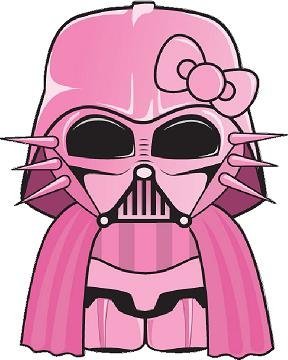 Star Wars Pink Darth Vader Hello Kitty Car Window Wall MacBook Notebook Laptop Sticker Decal