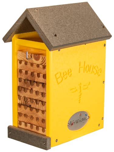 Jcs Wildlife Small Poly Lumber Mason Bee House - Attracts Bee Pollinators In Your Garden - Made In The Usa #TOP1
