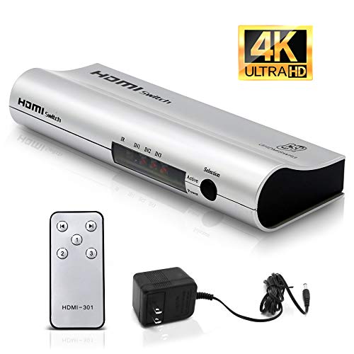 Mini Composite HDMI Switcher- High Definition HDMI 3 Source Input and 1 Source