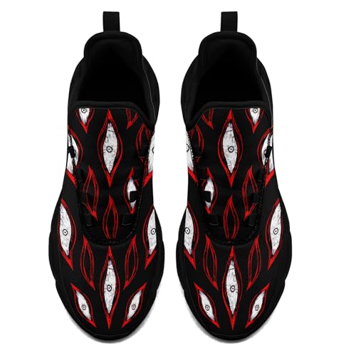 Men's Skull Gothic Running Shoes Lightweight Breathable Sport Shoes for Women Cushion Slip On Walking Sneaker4