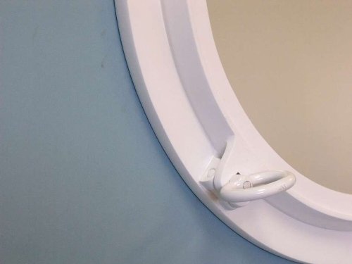 Hampton Nautical Gloss White Finish Porthole Mirror, 24" #TOP4