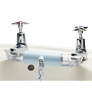 RETROMIXER: Water Saving Mixer/Adaptor for Sinks with Separate taps for hot and Cold Water in Kitchen & Bathroom (Blue)