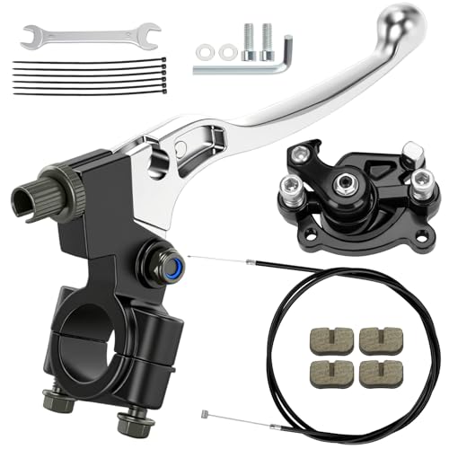 image for RZEOZU Mini Bike Brake Lever Kit with Rear Brake Caliper Replacement f