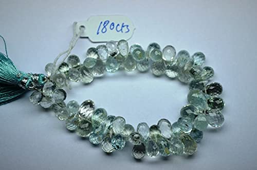 Perles de calcédoine aigue-marine naturelle pour confectionner colliers et bracelets artisanaux