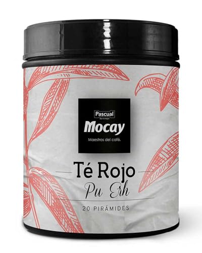 Caffé Mocay – Infusión Té Rojo: Pu Ehr – Pack 2 Latas de 20 Pirámides – 40 Pirámides Compostables