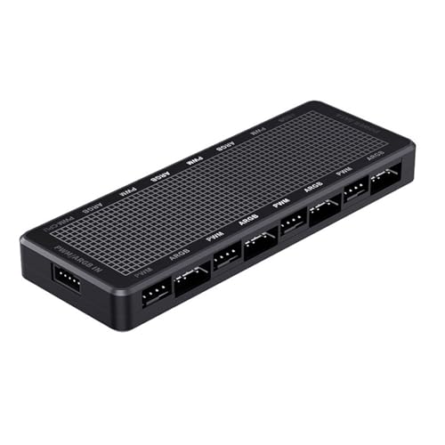 LP8P PC Fan Controller 8 Port 3Pin/4Pin Connection with 4Pin and 5V 3Pin ARGB Fan Lighting Controller