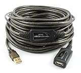 PTC - 20 Meters (64 Feet) USB 2.0 Active Extension / Repeater Cable A Male to A Female - Supports High Speed USB2.0 480 Mbps