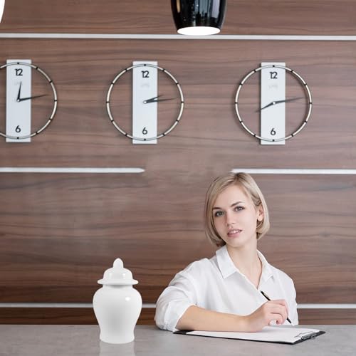 Bocal en céramique blanche avec couvercle étanche pour rangement de thé