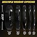 Mikolo Folding Squat Rack, Wall Mounted Power Rack with Cable Crossover Machine & LAT Pull Down, Functional Trainer with 5 Adjustable Function Modes, Basic Home Gym Package with Weights (Red)