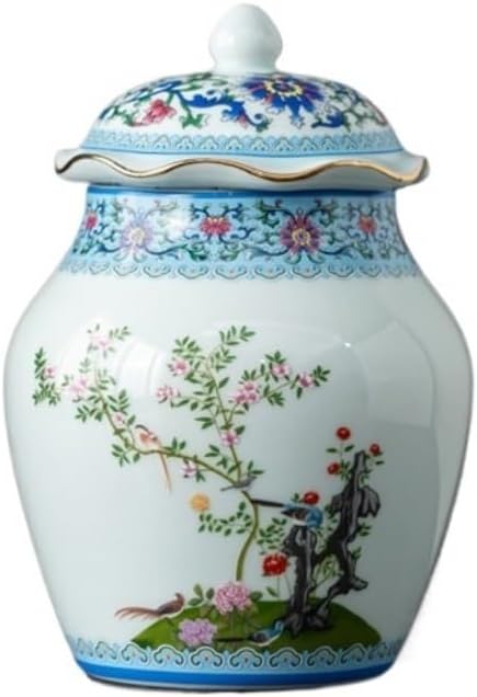 SONGCHAO Sugar Jar Ceramic Tea Storage Jar Handmade Single Jar Loose Tea Storage Container Kitchen Food Storage Jar Sealed Jar Tea Canister (Color : Medium)