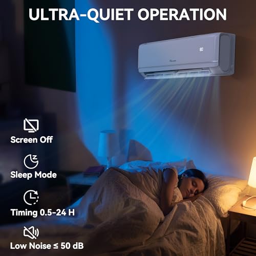 Image of YITAHOME 24000 BTU Mini Split Air Conditioner Heat Pump System, Wifi Enabled 21 SEER2 208-230V Inverter Ductless AC Cool Up to 1500 Sq. Ft, Compatible with Alexa, Complete Installation Kit, White