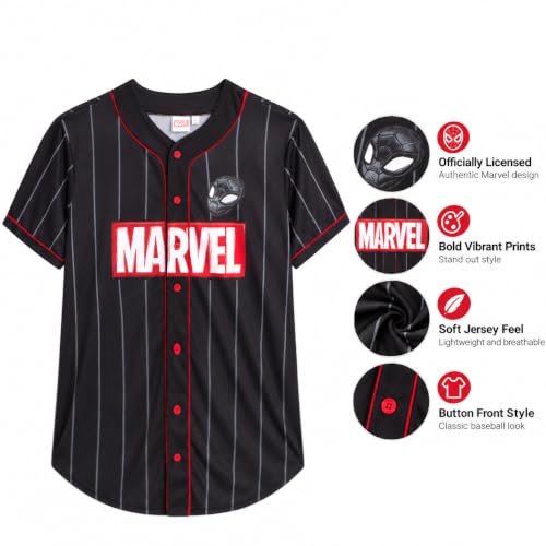 Marvel Mens Spiderman Baseball Jersey Novelty Fashion Spidey Shirt - image 6