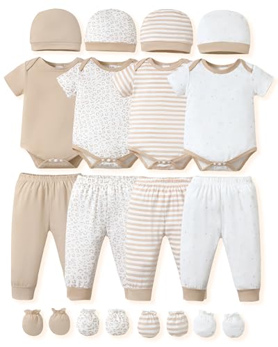 Image of NZRVAWS Newborn Baby Boy Girl Clothes Unisex Preemie Infant Must Have Pants Set Outfits 0-18 Months 20 Pcs Essentials Gift