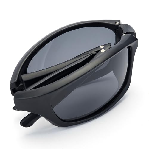 Folding Sunglasses for Men Women – Polarized Sunglasses Foldable UV400 Protection Trendy Sun Glasses