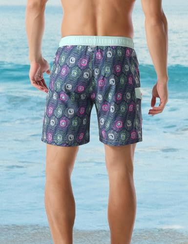 Men's Swimming Trunks Beachwear Quick Dry Printed Beach Short Drawsting4