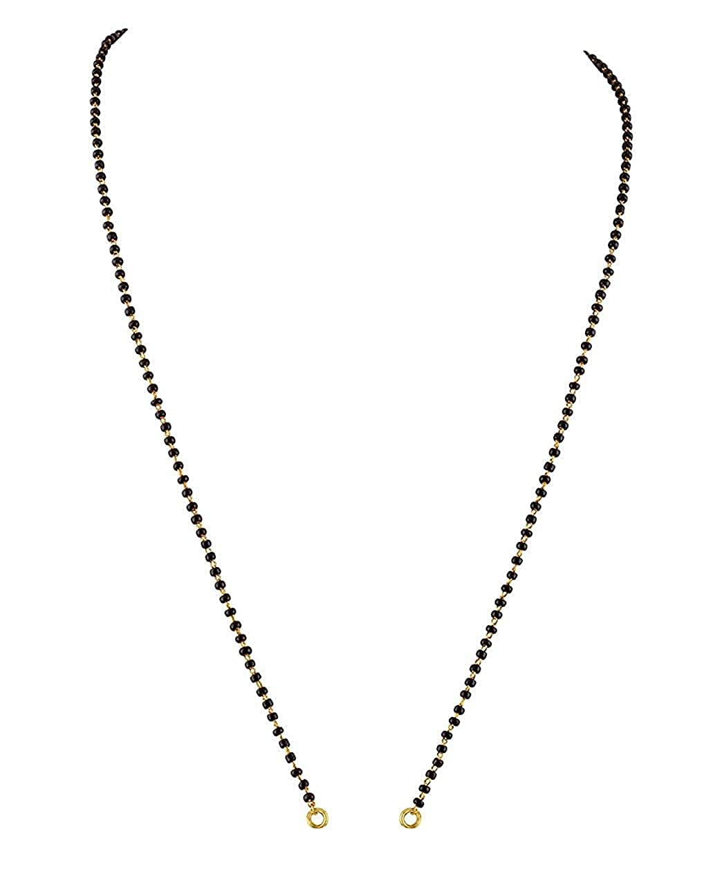 Fashion Accessories Black Micro High Gold Plated Bead Mangalsutra Single Chain Without Pendant for Women (18 Inch) (B09G216FHH) Amazon Price History, Amazon Price Tracker