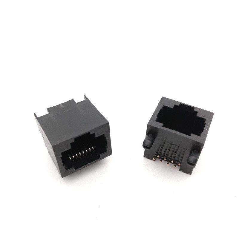 50PCS/Lot All Plastic no lamp Network Interface RJ45 Socket Female 8P8C Cable Socket