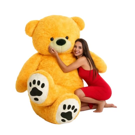 Image of VEERA SOFT TOYS 3 Feet Yellow Giant Teddy Bear Soft, Plush, and Cuddly Stuffed Animal for Kids, Birthdays, Anniversaries, Valentine's Day, and Special Occasions Large Huggable (Yellow /36 inch)
