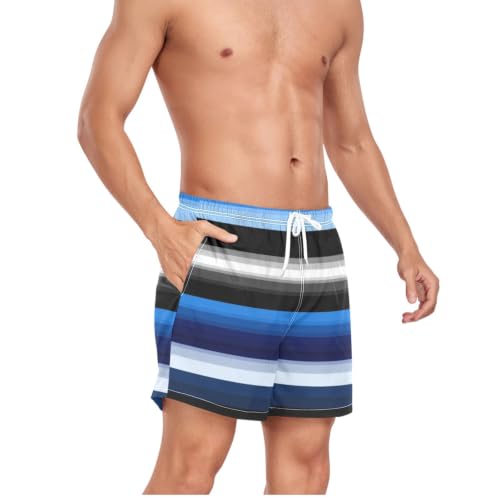 Bañador de secado rápido para hombre con tejido transpirable de rayas 5