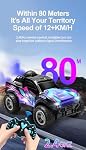 Remote Control Car with Spray & Lights & Music for Kids, 2.4GHz High Speed Off Road All Terrains Monster Truck Christmas Birthday Toys Gift for Boys Girls (Red)