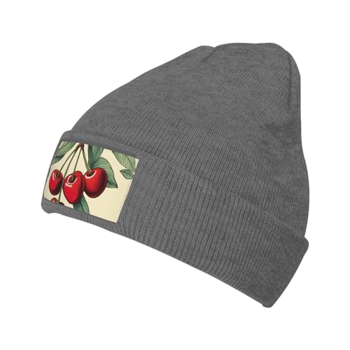 Lovely Sweet Red Cherry Premium Knit Hat-Stylish Unisex Beanie for