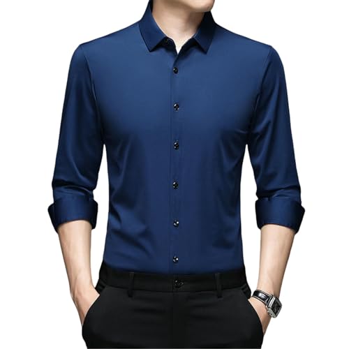 Chemise manches longues homme printemps automne élastique unie