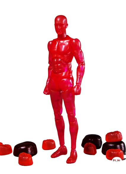 DAMTOYS DPS03 1/12 Scale Male Super Flexible Action Figure Body (Red Gummy Men)