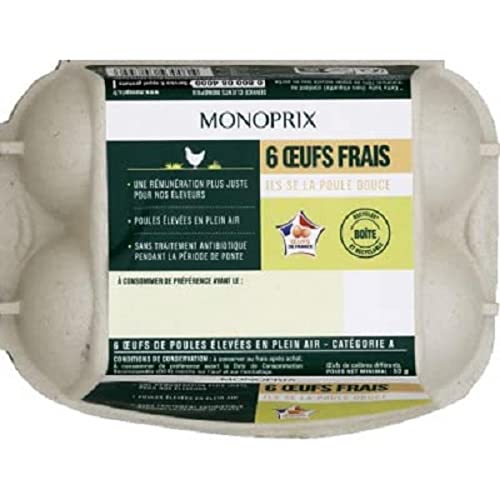 Monoprix Oeufs frais - La boîte de 6