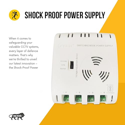 Image of FYBER SMPS for CCTV Camera 4 Channel Power Supply 12v Suitable for Any Brand HD Analog Surveillance Dome Bullet Cameras Independent Series