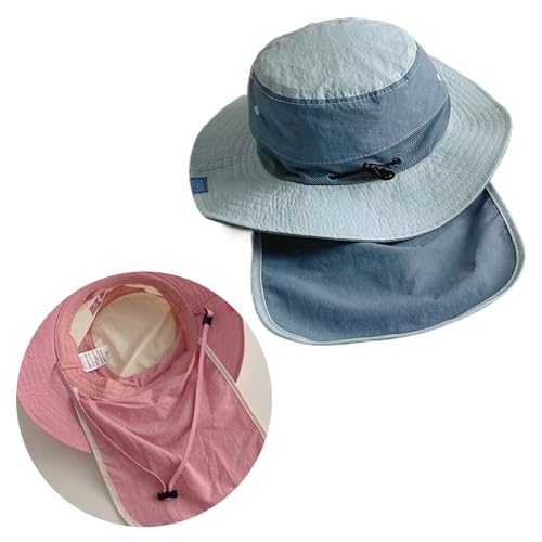 Lightweight Neck Protect Bucket Hat Breathable Quick Drying Wide Brims Bucket Hat Kids Spring Fisherman Hat2
