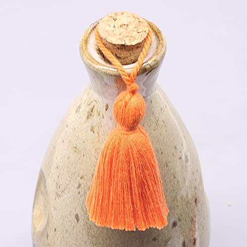 6 Pcs Handmade Diy Tassels 11Cm/4.3Inch Cotton Thread Craft Long Tassels For Diy Projects Home Decorations (Orange) #TOP1