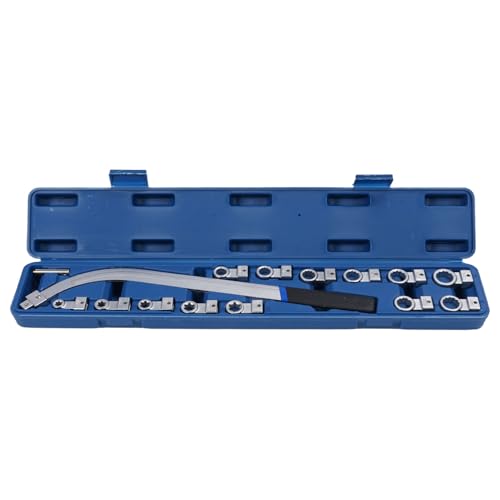 Xiuganpo 15PCS Universal Serpentine Belt Tensioner Pulley Tool Kit, Courroie de Distribution auxiliaire avec boîte de Rangement, Outil de Tension de la Courroie de Distribution du Moteur