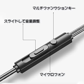 Amazon.co.jp: イヤホン 3m 有線イヤホン マイク付き 磁気設計 ノイズ