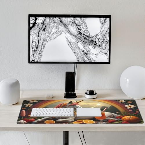 Sous-main de bureau grand format pour protéger sa table et stabiliser le clavier - 6