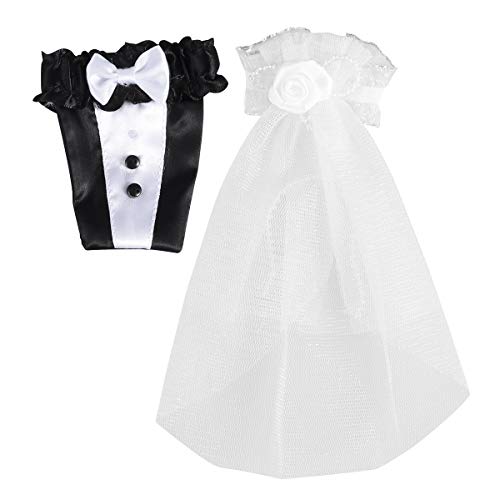 2pcs Wedding Dress Wine Glasses Handmade Bride and Groom Champagne Flutes for Wedding Gifts Bridal Shower Wedding Favors Couples Gifts Decorations