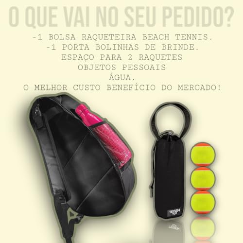 Raqueteira Beach Tennis Bolsa Para Raquete Beach Tennis Acessórios Mochila Feminina Masculina + Port