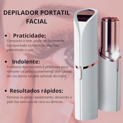 Kit Beleza Feminino e Depilação, Depilador Facial, 02 Toucas de Cetim, Removedor de Cravos