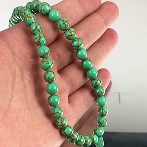 Perline Turchese Howlite Naturali 10mm Per Gioielli Fai Da Te - 37 Pezzi Per Bracciali E Collane