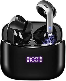 Wireless Earbuds, Bluetooth 5.1 Earphones with LED Display, IPX7 Waterproof in Ear Wireless Earphones, 40H Playtime Touch Control Bluetooth Earbuds for Sports Outdoor Daily Use